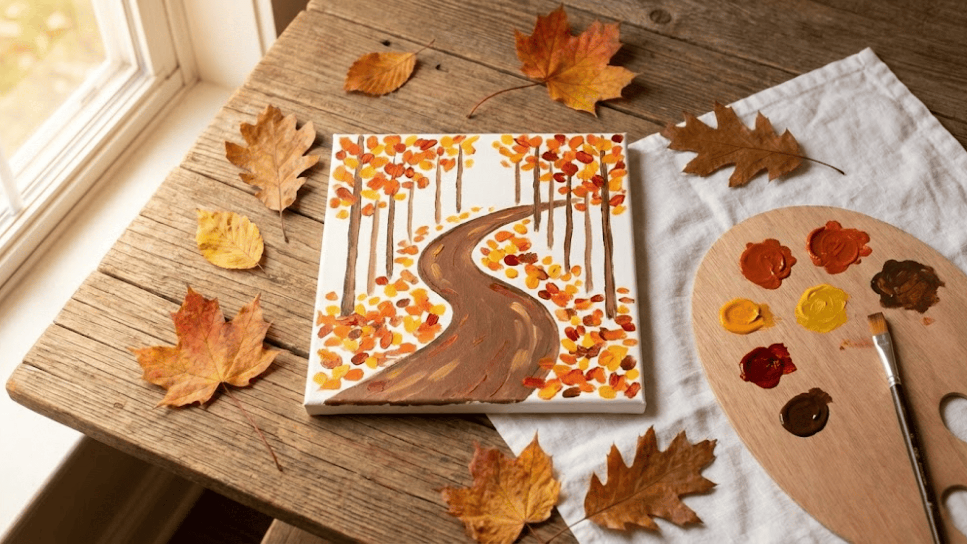 autumn forest path