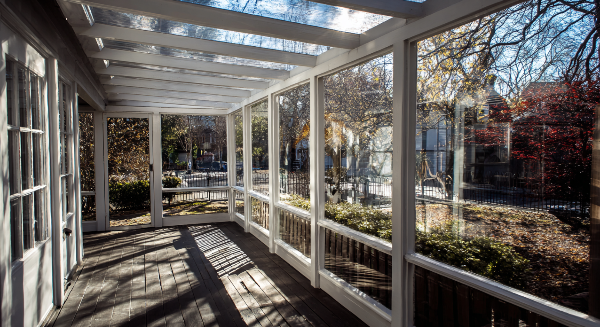 clear polycarbonate roof