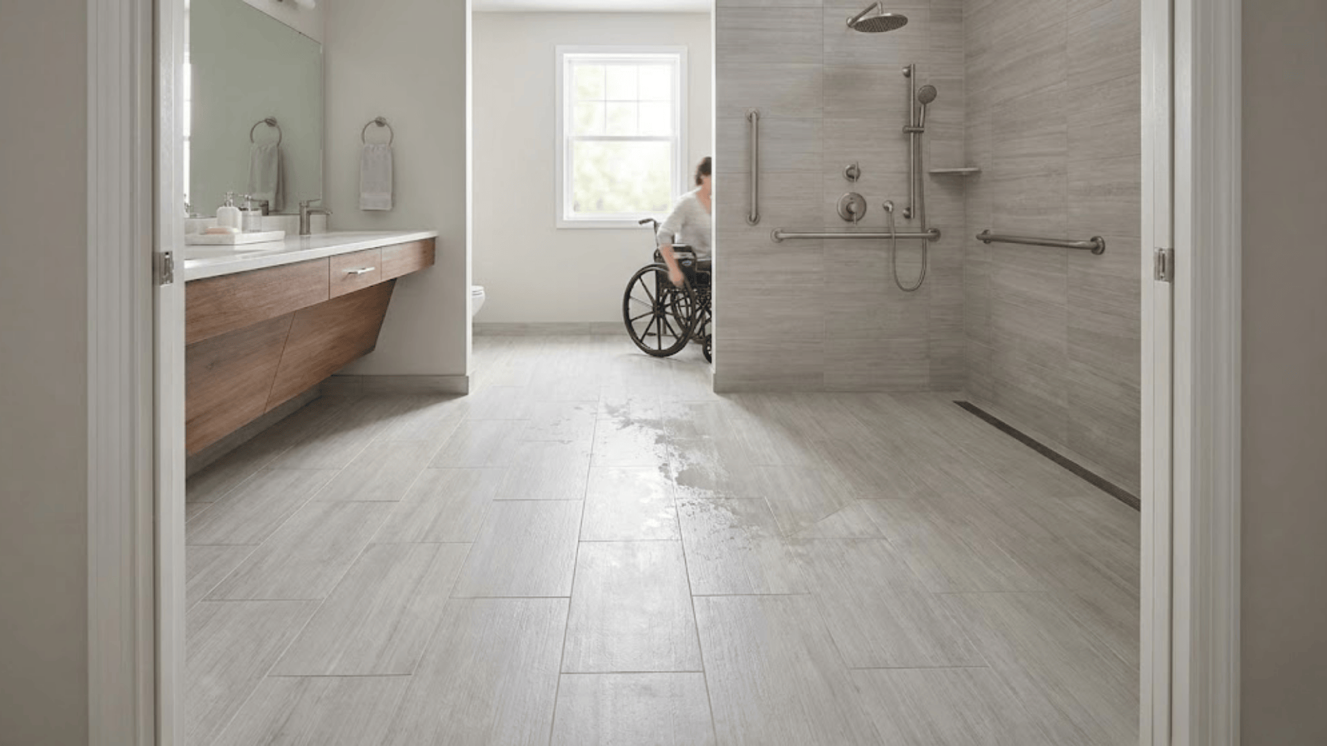 curbless doorless walk In shower