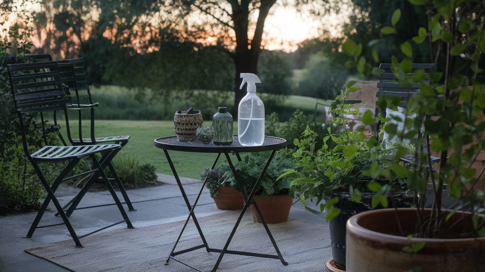 lemon eucalyptus spray for outdoor seating areas
